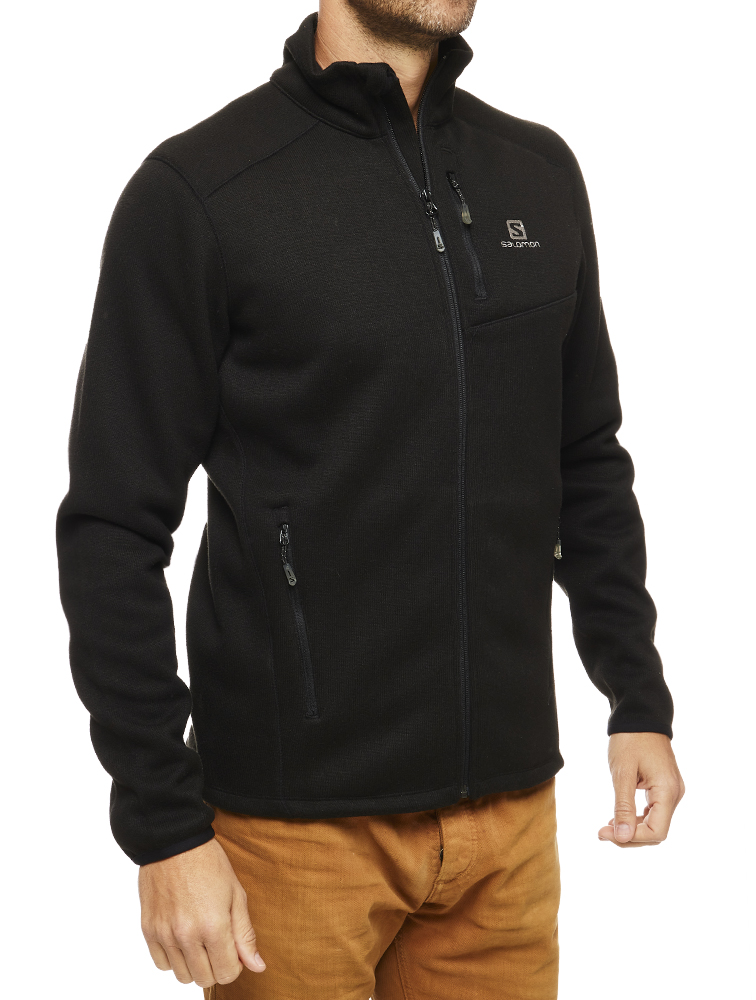 MyRunway | Shop Salomon Black Heather Bristra Full Zip Jacket for